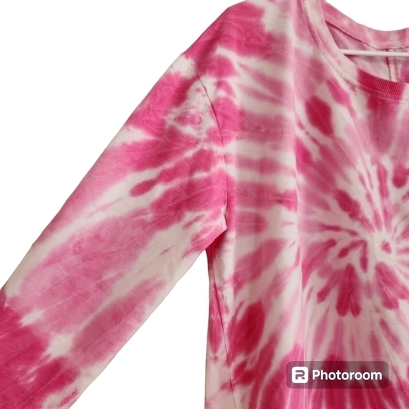 Pink & White tye dye sweatshirt - Picture 3 of 4